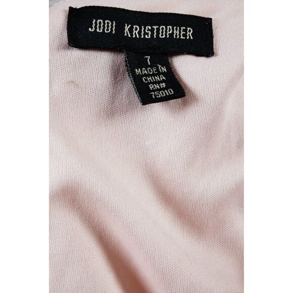 Jodi Kristopher Juniors 7 Floral Pink Lace Fit & Flare Dress Spring Easter - Picture 5 of 7